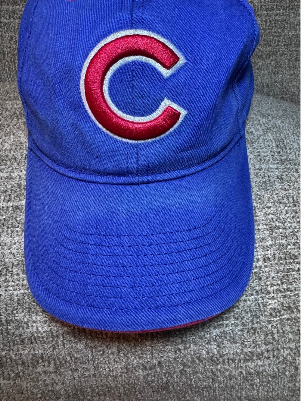 Chicago Cubs Fan Favorite Adjustable Baseball Hat Cap Blue Red - Picture 2 of 11